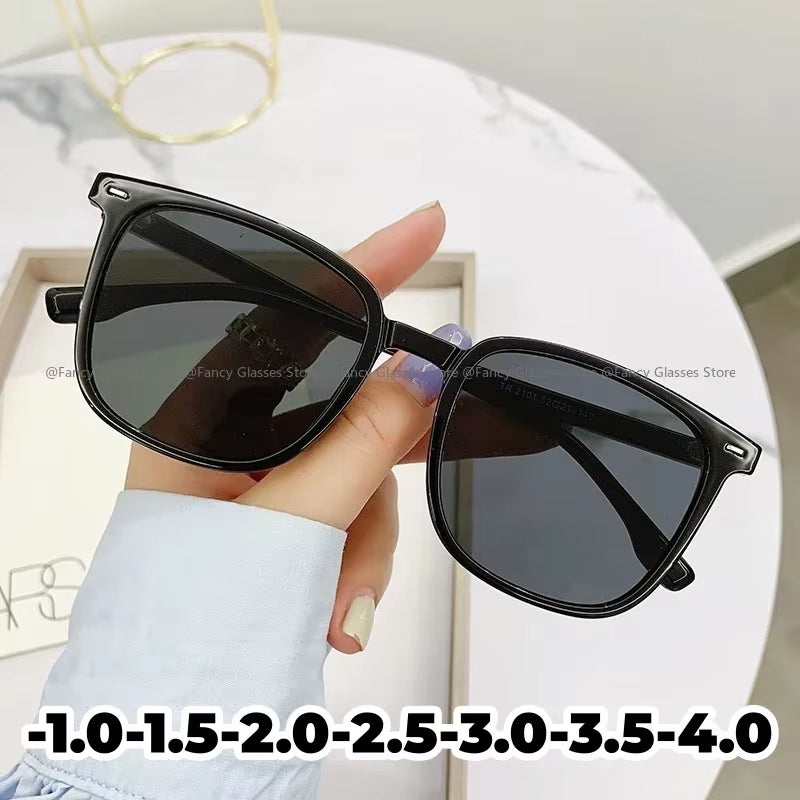 Women Anti-Uv Outdoor Sunglasses Myopia Vintage Travel Vacation Sun Glasses for Men Unisex Female Square near Sight Eyeglasses
