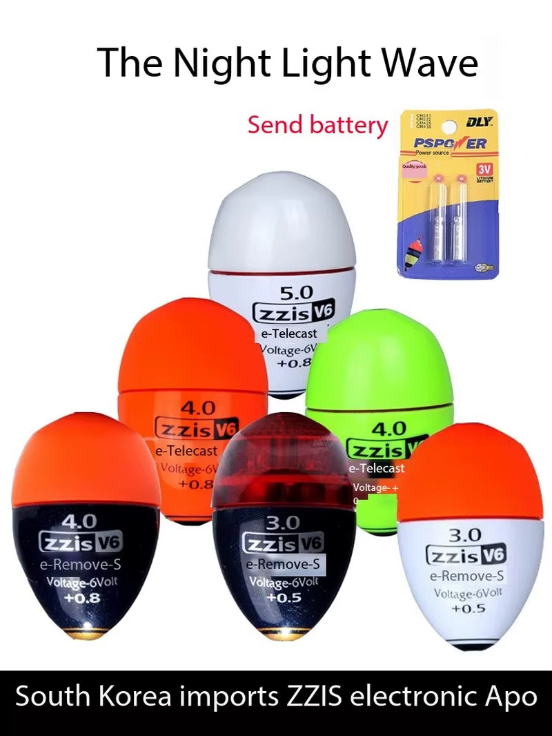 1 Set of ZZIS-V6 Zhongtong anti Collision Jidiao Apo Electronic Night Light Float anti Collision Long Throw Wave Float Fishing