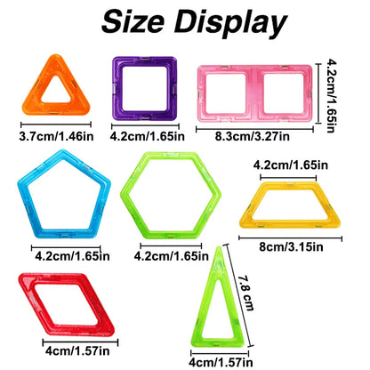 64-184Pcs Kids Magnetic Building Blocks Mini Size Magnet Toys for Boys Construction Set STEM Toy for Children Girls